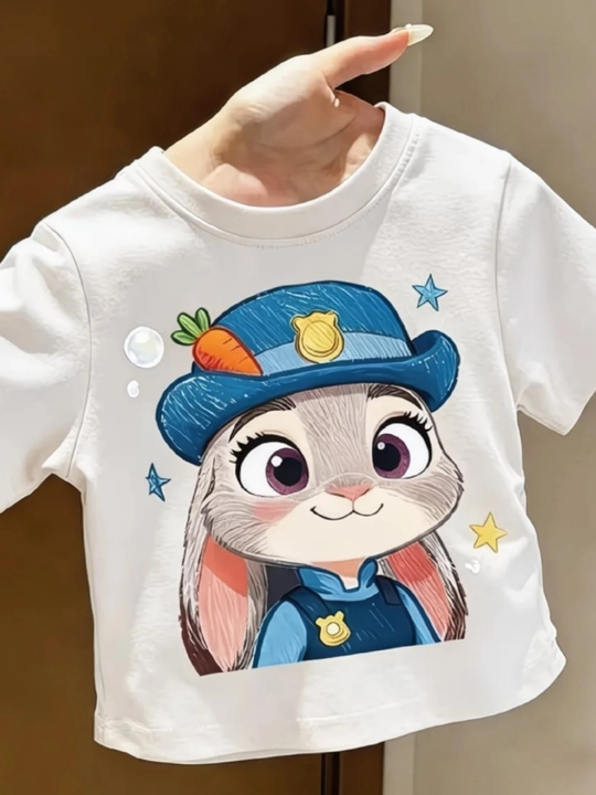 Футболки для детей, футболки Zootopia для весны и лето, стильные футболки для девочек