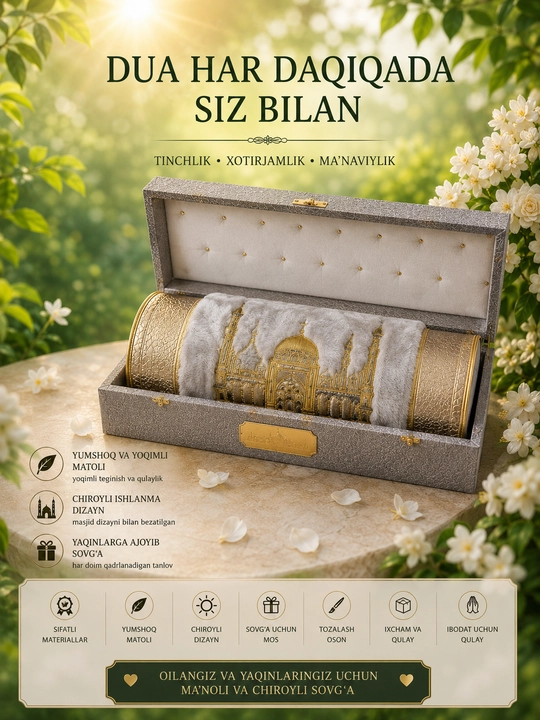Joy nomoz, Nomoz oqish uchun elegant va yoqimli joynomoz, yumshoq va mayin tukli