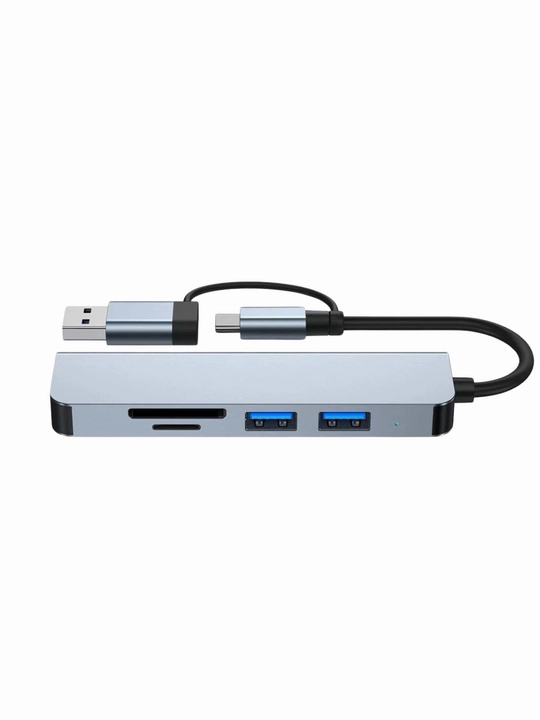 Type-C hab 8 tasi 1 da, Macbook uchun adapter, HDMI, USB, Type-C, MicroSD - 