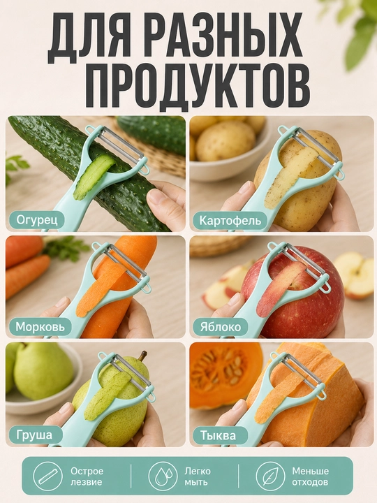 Овощечистка, нож для чистки фруктов и овощей