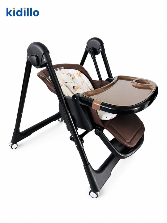 Детский стульчик для кормления Kidilo 2 в 1 с мягким матрасом