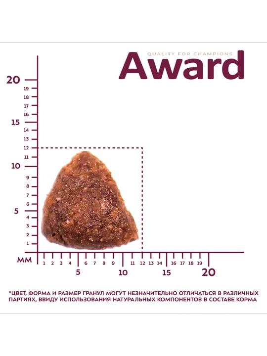AWARD quruq ozuqa itlar uchun quzichoq va kurka go'shti bilan 2kg