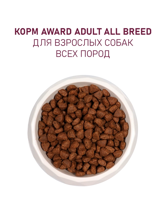 AWARD quruq ozuqa itlar uchun quzichoq va kurka go'shti bilan 2kg