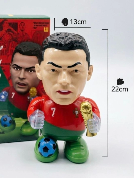 Futbol yulduzining raqsga tushayotgan musiqiy figurasi - Messi - Ronaldu - Neymar