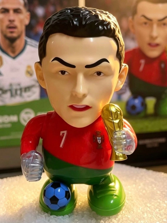 Futbol yulduzining raqsga tushayotgan musiqiy figurasi - Messi - Ronaldu - Neymar