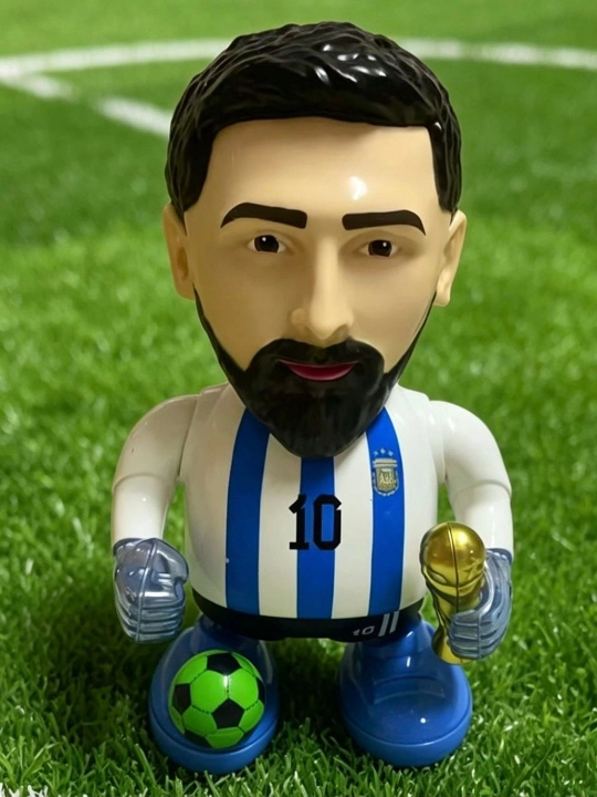Futbol yulduzining raqsga tushayotgan musiqiy figurasi - Messi - Ronaldu - Neymar