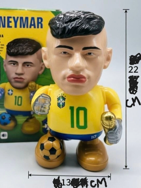 Futbol yulduzining raqsga tushayotgan musiqiy figurasi - Messi - Ronaldu - Neymar