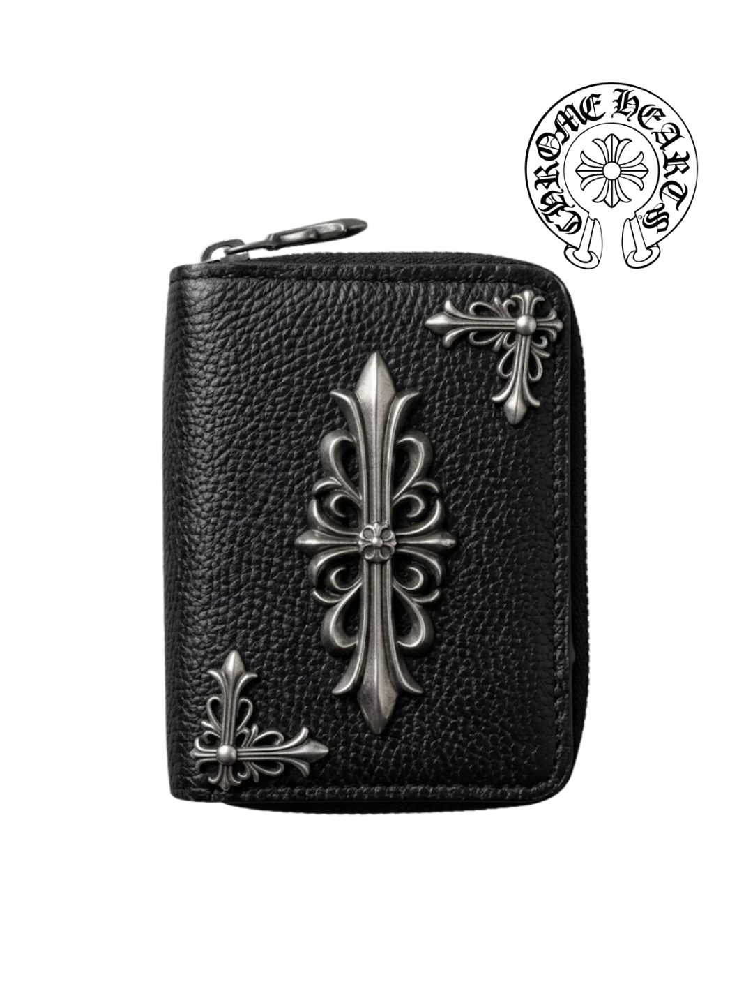 Chrome Hearts кошелек премиум с металлическим крестом и отделениями для карт - 