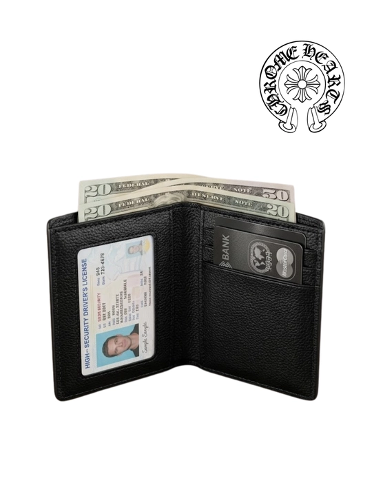Chrome Hearts кошелек премиум с металлическим крестом и отделениями для карт