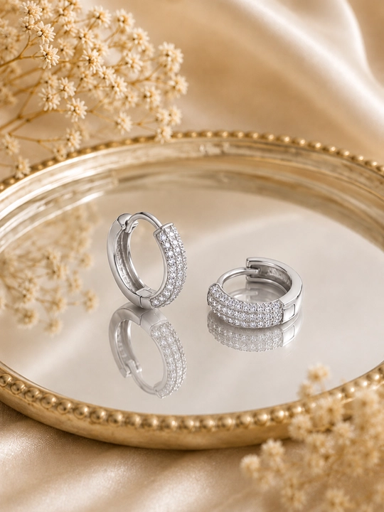 Ayollar va qizlar uchun 18k oltin bilan qoplangan 925 probali sterling kumushdan yasalgan ziraklar