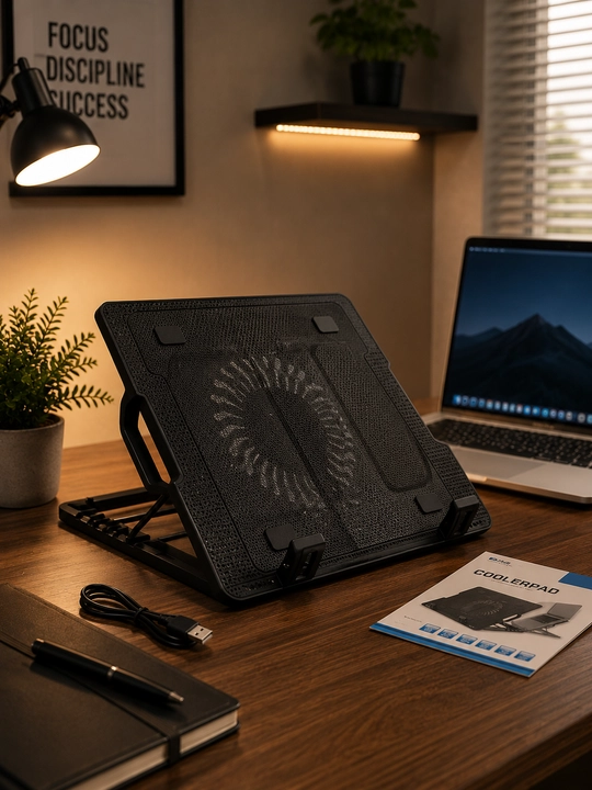 N99 CoolerPad noutbuk sovutgichi, LED yoritgichli, 2 ta USB port, 17 dyuymgacha