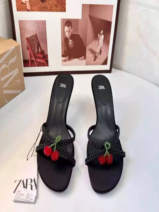 Ayollar uchun poshnali myuli tufli – ochiq burunli elegant model, Zara