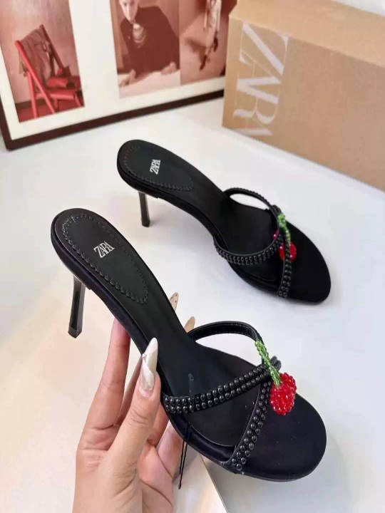 Ayollar uchun poshnali myuli tufli – ochiq burunli elegant model, Zara