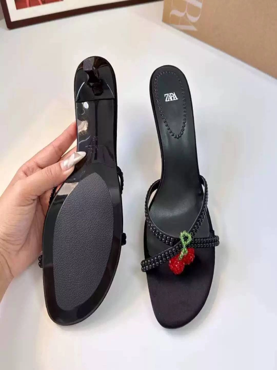 Ayollar uchun poshnali myuli tufli – ochiq burunli elegant model, Zara