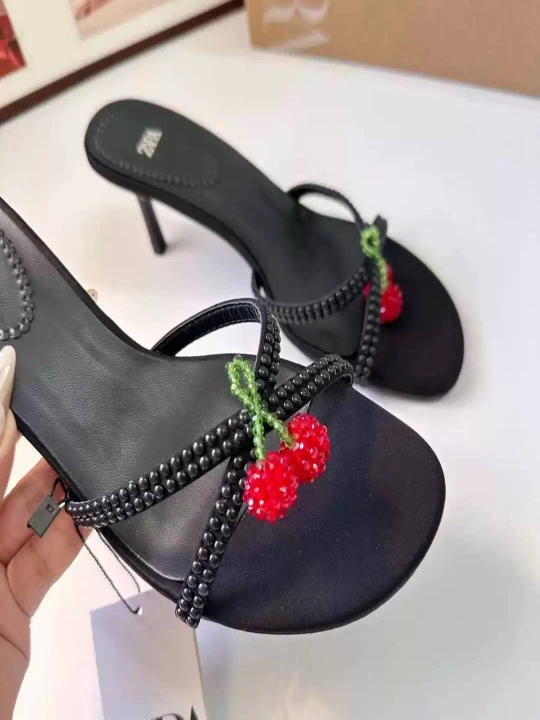Ayollar uchun poshnali myuli tufli – ochiq burunli elegant model, Zara