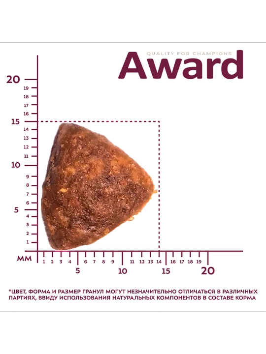 AWARD quruq ozuqa itlar uchun mol va tovuq go'shti bilan 12kg