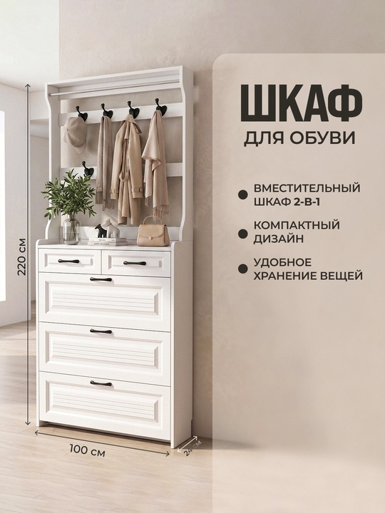 Современный шкаф для обуви, полка и органайзер для хранения обуви