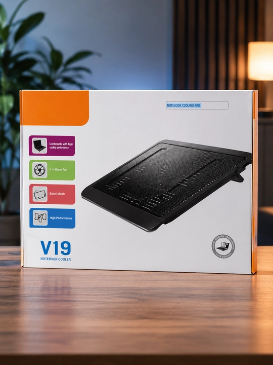 N99 CoolerPad noutbuk sovutgichi, LED yoritgichli, 2 ta USB port, 17 dyuymgacha