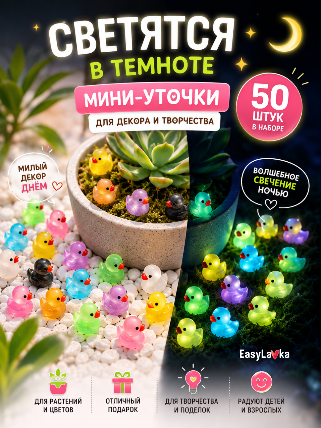 Светящиеся камни — 100 ярких огней, которые превращают дом и сад в сказку