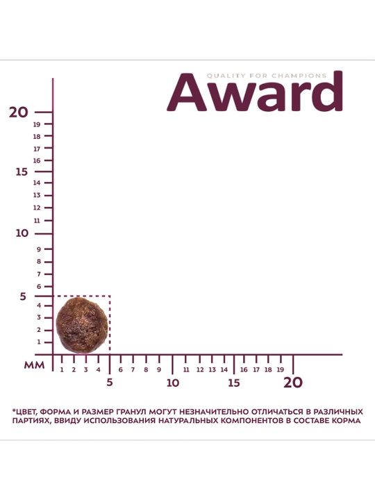 AWARD quruq ozuqa Healthy growth homlador va 1 oyli mushuklar uchun kurka go'shtli 400gr