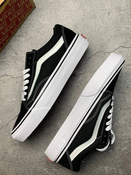 Vans Old Skool krossovkasi, uniseks, qora-oq, kundalik sport uslubi