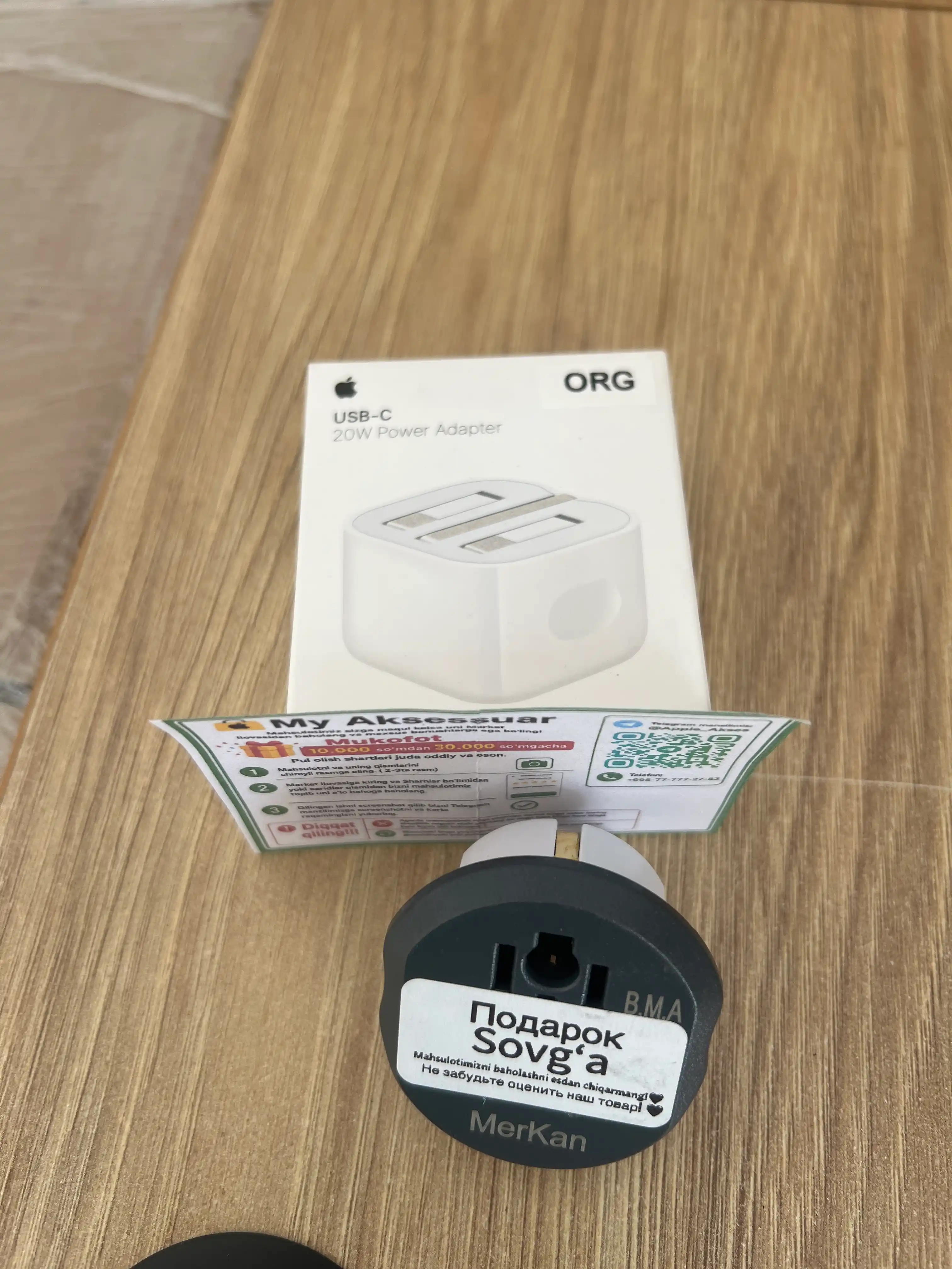 IPhone 20W USB-C tezkor quvvatlash adapteri, smartfonlar uchun quvvatlash moslamasi