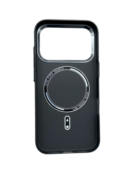 IPhone 17 Pro / Pro Max / 17 Air uchun Luxo Life karbon magnitli g‘ilof Anti-shock