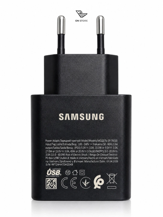 Samsung 60W USB Type-C Galaxy S Series uchun zaryadlovchi adapter