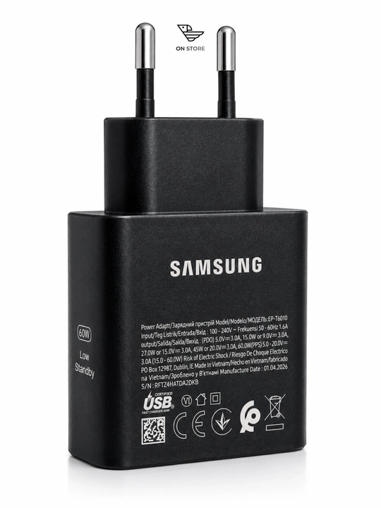 Samsung 60W USB Type-C Galaxy S Series uchun zaryadlovchi adapter