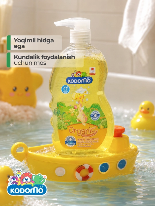 Kodomo Gentle bolalar suyuq shampuni 0+ chaqaloqlar sochi uchun