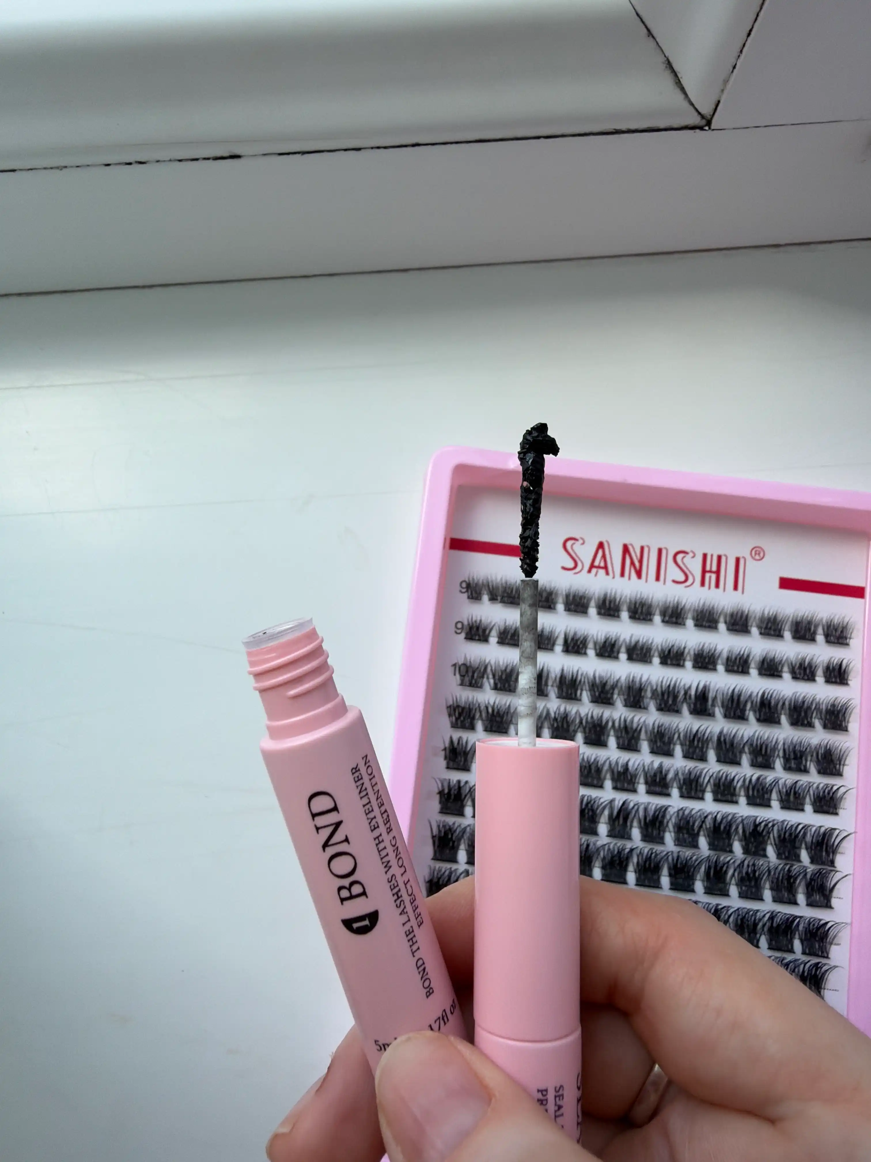 Накладные ресницы с 3D эффектом, индивидуальное наращивание ресниц, Sanishi