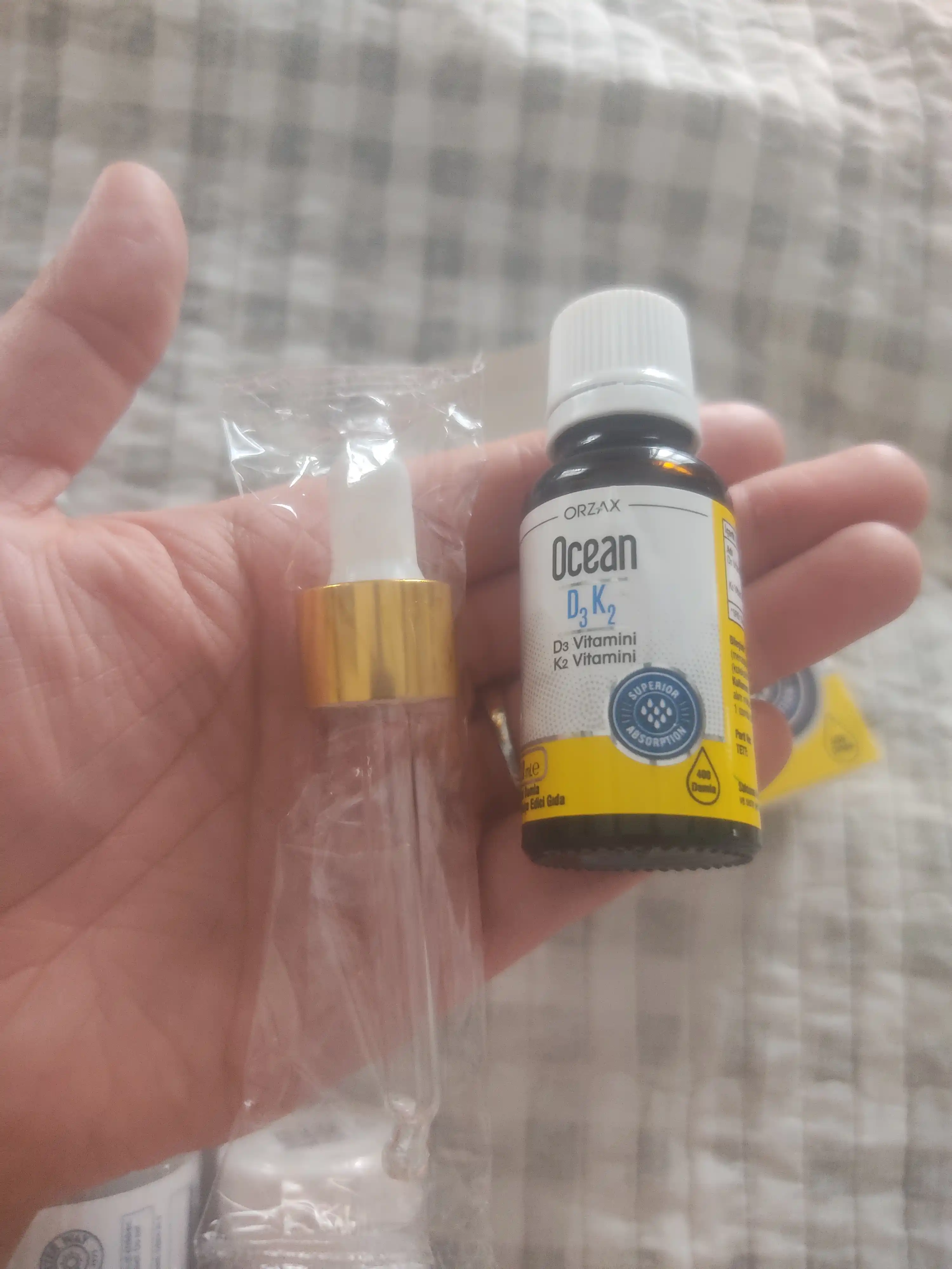Ocean Vitamin D3 va K2 tomchilari 1000 IU, 20 ml, Turkiya