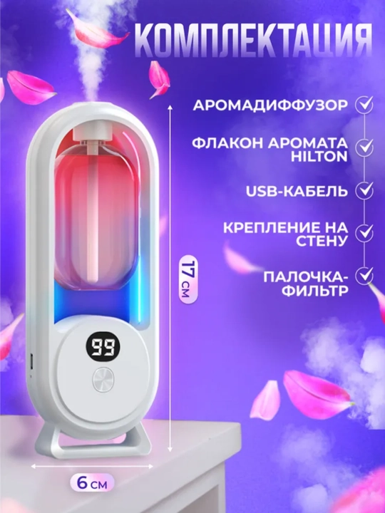 Автоматический освежитель воздуха для дома, аромадиффузор плюс 1 флакон в подарок, NS-08