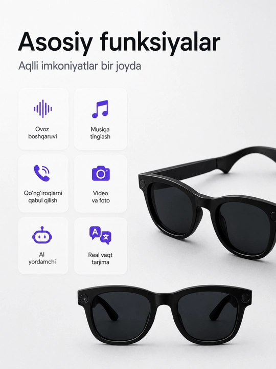 Очки Smart Glasses M01pro -стиль и технологии в одном аксессуаре