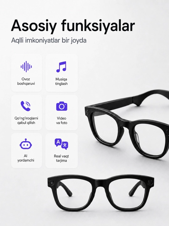 Очки Smart Glasses M01pro -стиль и технологии в одном аксессуаре