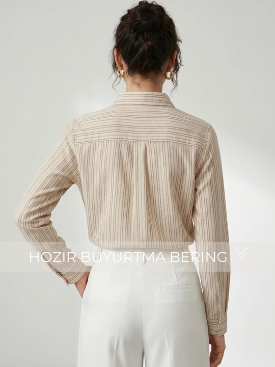 Rubashka ayollar uchun chiziqli – UNCHA STORE