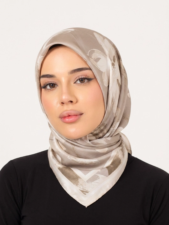 Ayollar ipak ro‘molchasi, hijob, sharf, 90 x 90 sm