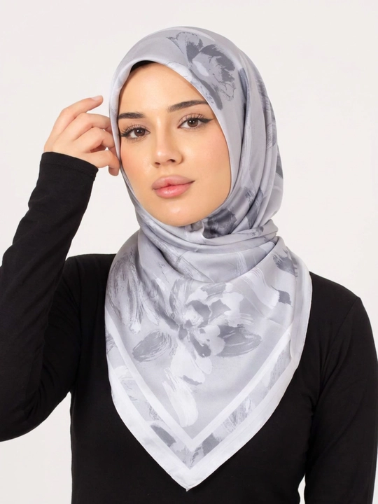 Ayollar ipak ro‘molchasi, hijob, sharf, 90 x 90 sm