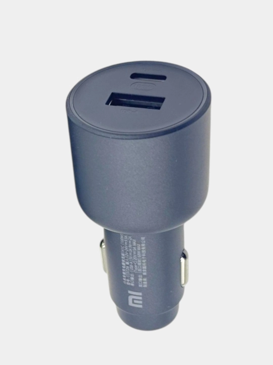 1 Type-c va 1 USB portli 100 Vt quvvatli avtomobil zaryadlovchi model mi 1A1C