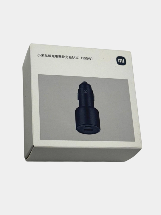 1 Type-c va 1 USB portli 100 Vt quvvatli avtomobil zaryadlovchi model mi 1A1C