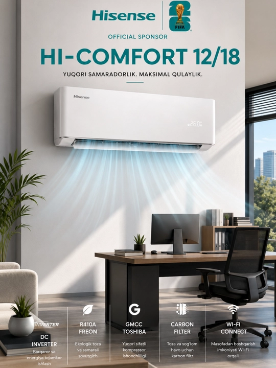 Hisense HI-COMFORT 12/18 Inverter — современный инверторный кондиционер - 