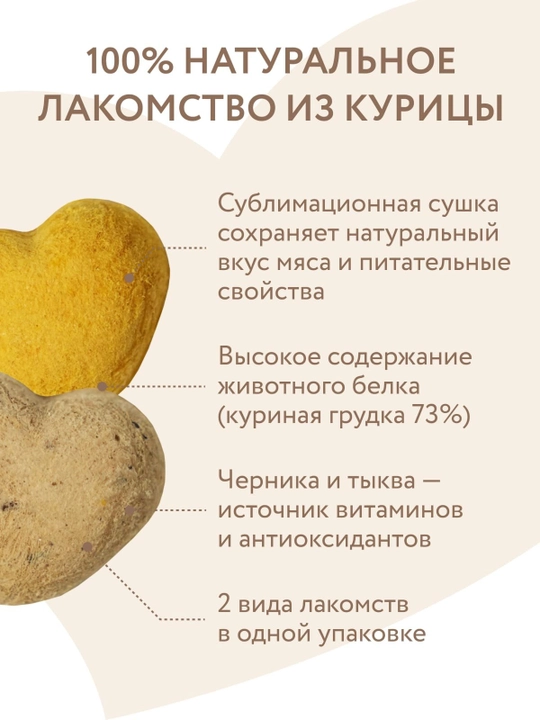МНЯМС Лакомство для собак и щенков фросты с курицей S 48 шт