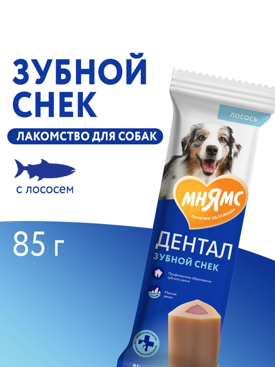 МНЯМС tish "tish gazak" itlar uchun lososli shirinlik, 85 g - 