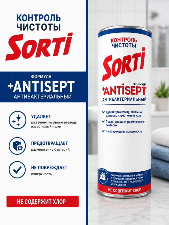 Универсальное чистящее средство SORTI Контроль чистоты 500 г