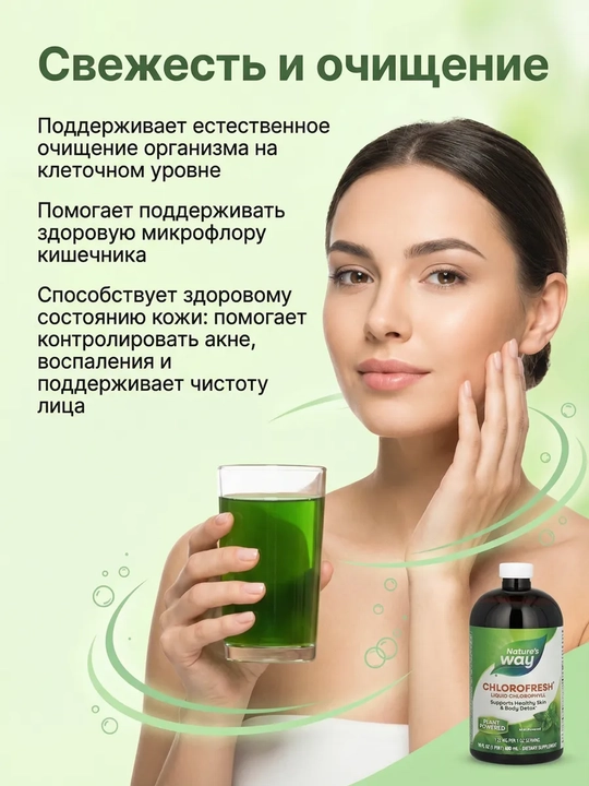 Nature's Way, yalpiz ta’mli suyuq xlorofill, 473 ml