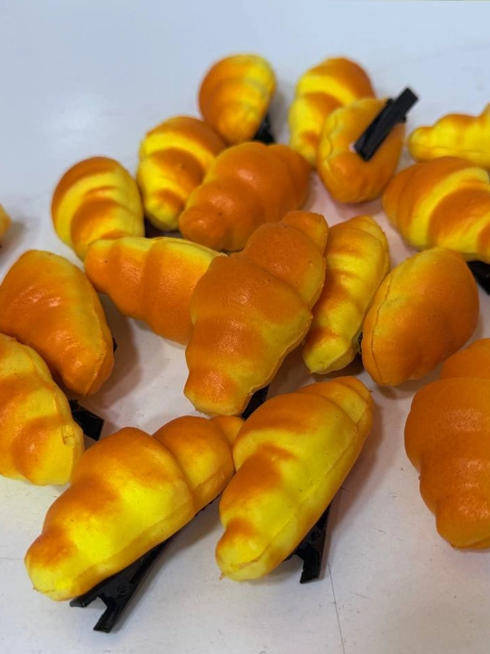 Заколки яблочки, клубнички, лампочка, 2 шт, для волос, фруктовые заколки ручной работы