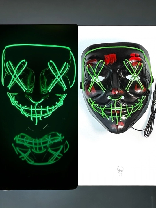 LED Маска Purge, светящаяся неоновая маска для хэллоуина, косплея и вечеринок, face mask