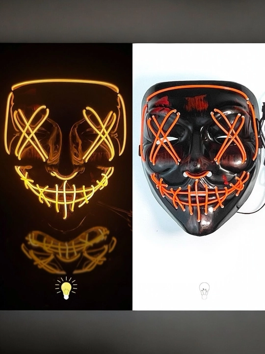 LED Маска Purge, светящаяся неоновая маска для хэллоуина, косплея и вечеринок, face mask