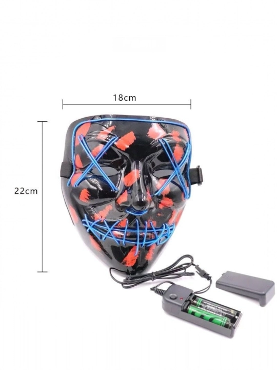 LED Маска Purge, светящаяся неоновая маска для хэллоуина, косплея и вечеринок, face mask
