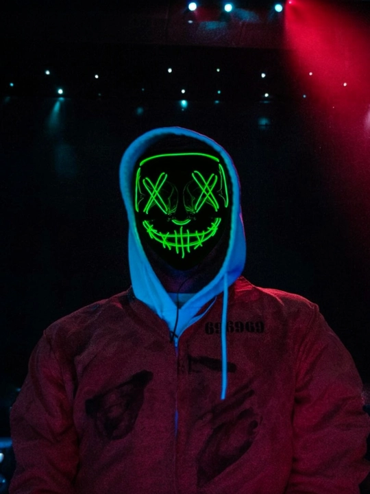 LED Маска Purge, светящаяся неоновая маска для хэллоуина, косплея и вечеринок, face mask